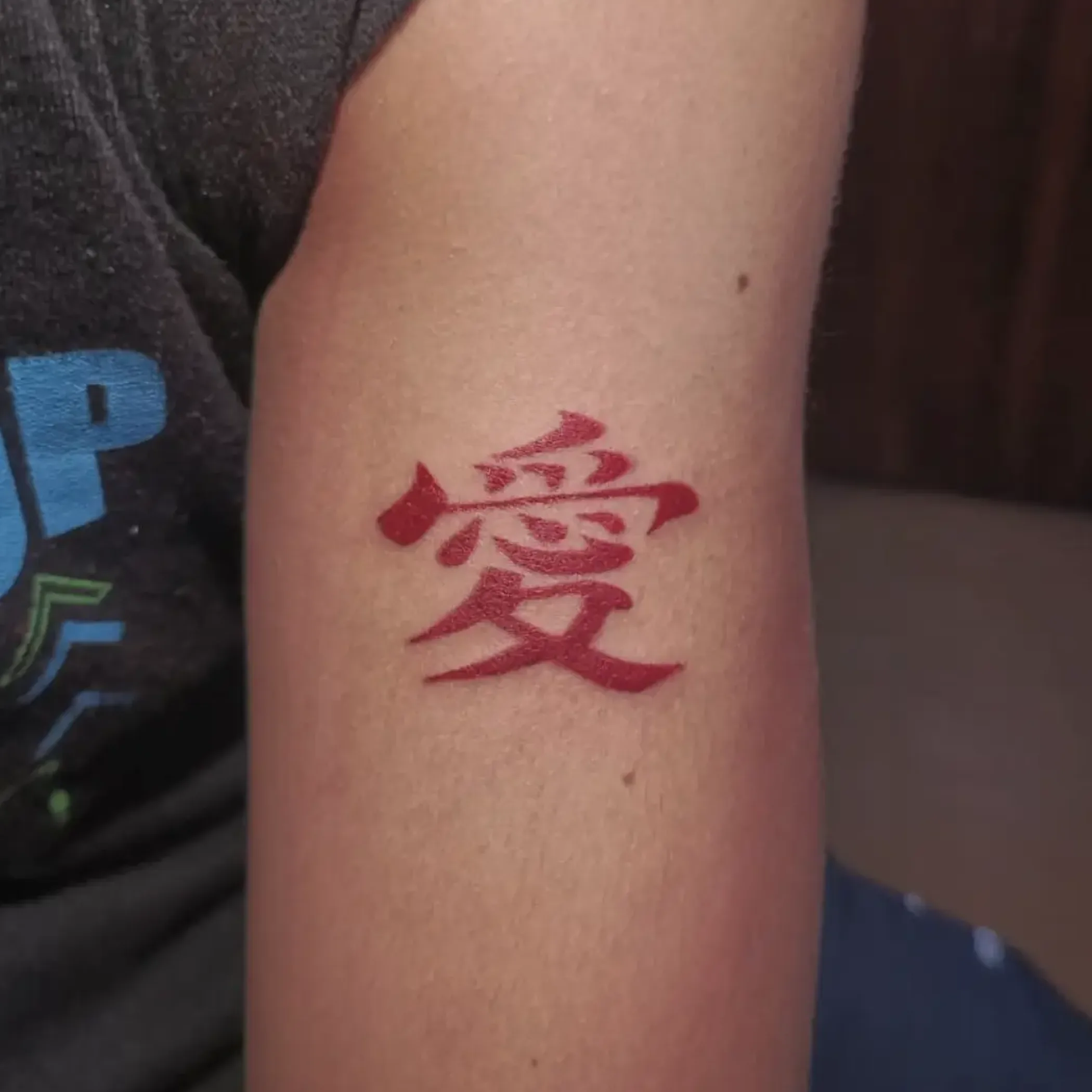 close-up of tattoo ink on skin