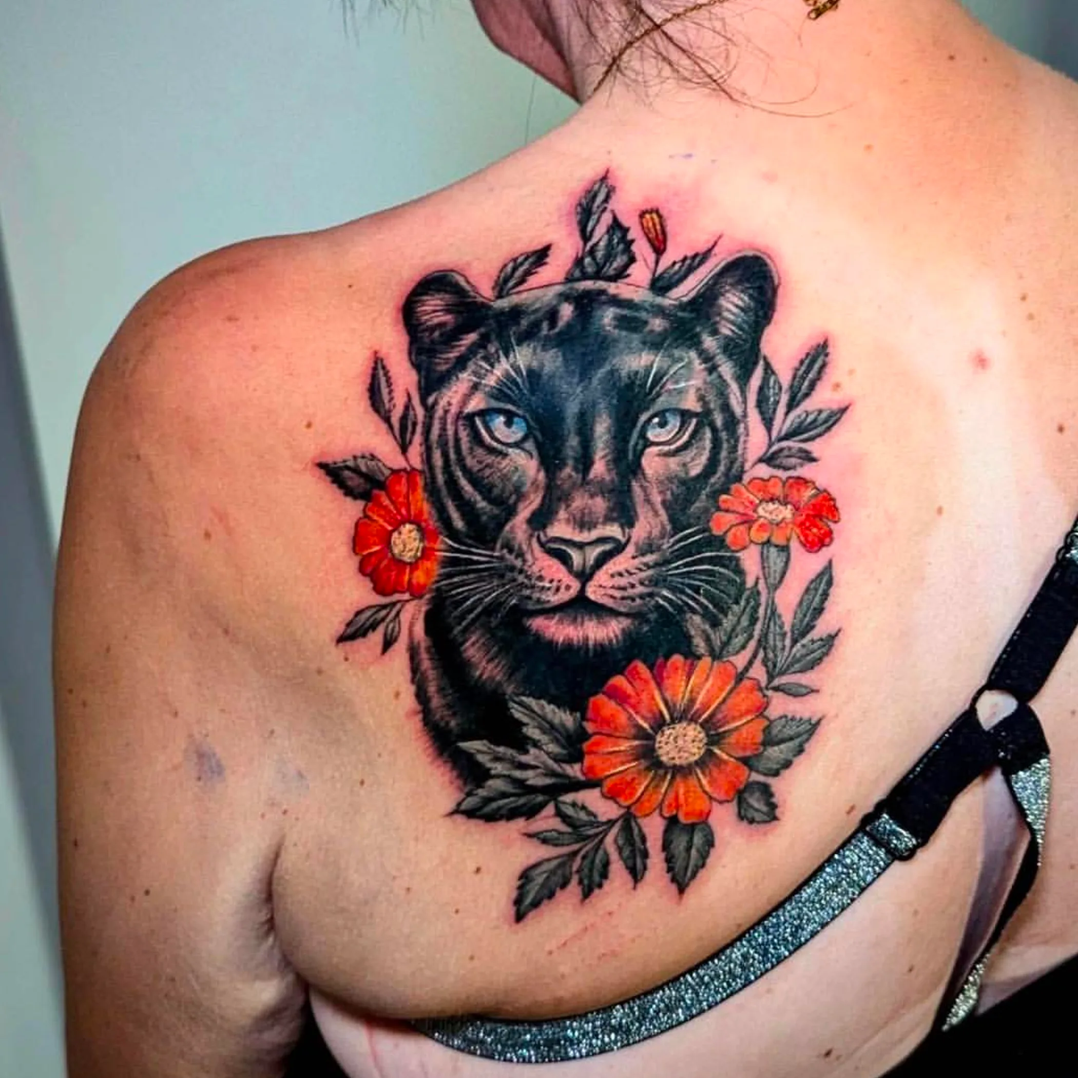close-up of colorful tattoo ink
