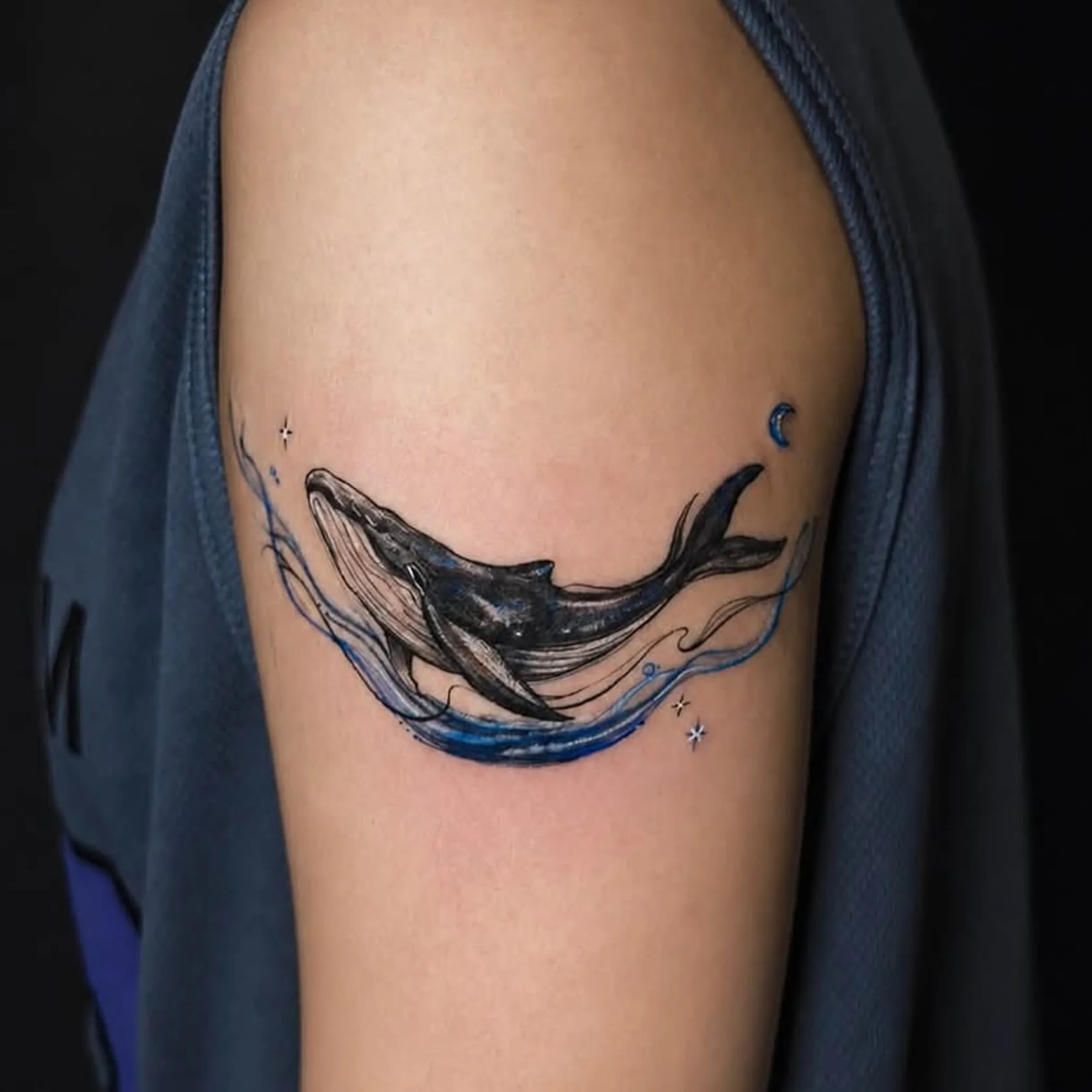 close-up of colorful tattoo ink on skin